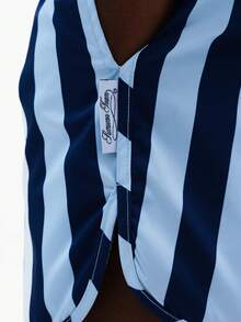 SUMWON 经典条纹泳裤，弹性腰带，夏季海滩度假休闲泳装短裤 - 彩色 - 查看 6