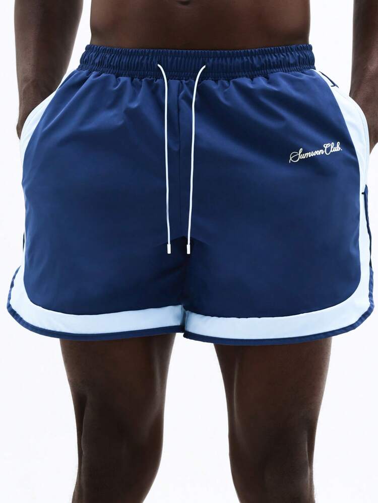 Pantaloncini da surf con strisce laterali e logo