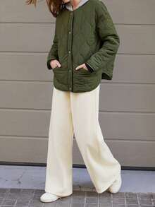 Maija Women's Hooded Solid Color Long Sleeve Simple Casual Jacket For Daily Wear ,Festival - Army Green - View 2