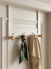 Cirelle No Drill Over Door Hanger - White 4/5 Hook Storage Rack For Coats & Bags, Space Saving Decoration For Bedroom & Entryway, Instant Gift Idea - White - View 5