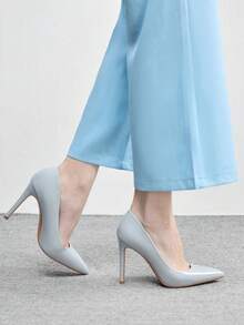 CUCCOO BIZCHIC New Fashion Pointed Toe High Heel Pumps For Women Spring Shoes Spring Break Easter For Christmas Spring Shoes - Light blue - View 5