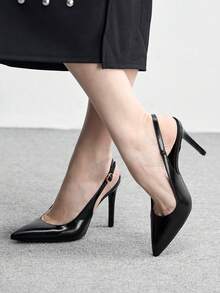 CUCCOO BIZCHIC New Versatile Pointed Toe High Heels For Women Spring Shoes - Graphite Black - View 3