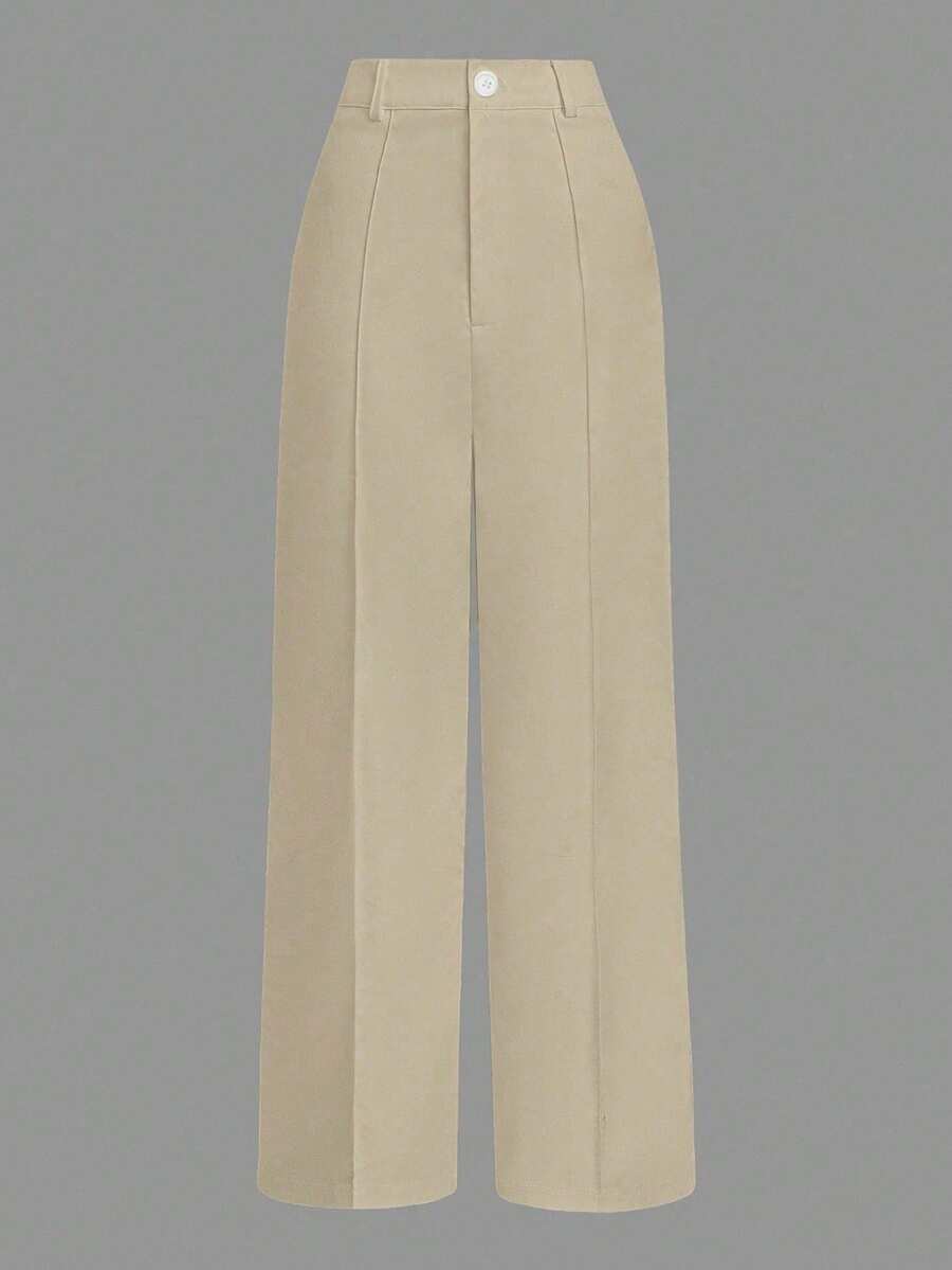 Franclia Petite 2025 新款上市：黑色高腰褶皱细节长裤——精湛剪裁，拉长身形，显瘦效果；轻松驾驭办公及休闲场合；亲肤柔软舒适，兼具挺括抗皱的版型；与衬衫和针织衫完美搭配。 - 棕色 - 查看 1