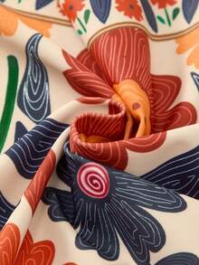 Swim Oasis 26SS 优雅波西米亚风多色连体泳衣，配同款半裙，适合海滩度假，春夏穿着 - 彩色 - 查看 4