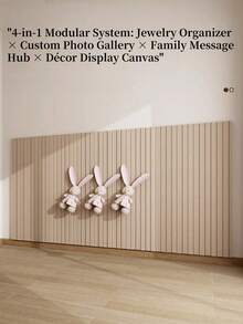 1片可重复使用免钉软墙垫板，粘性毛毡墙面装饰板，适用于家庭和办公室，可用于装饰特色墙、房间装饰、墙面覆盖、照片墙以及卧室、书房、客厅、玄关、办公室的收纳整理。 - 彩色 - 查看 3