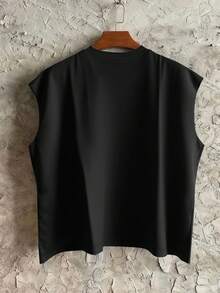 Manfinity EMRG Men's Casual Letter & Portrait Graphic Round Neck Tank Top, Summer - Multicolor - View 2