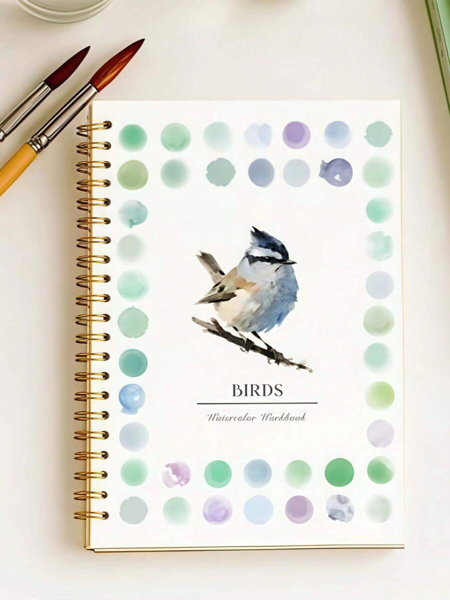 1 水彩画涂色书，花卉水彩练习册，绘画书，适合初学者的艺术绘画用品（带来舒适轻松的涂色体验） - 彩色 - 查看 1