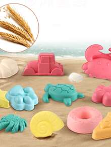 MINKOJA 6PCs Nordic Style Complete Beach Sand Toy Set With Ice Cream Molds - Multicolor - View 5