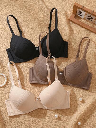 DesireSculpt Set de 3 sujetadores inalámbricos suaves y cómodos de uso diario y todo a juego