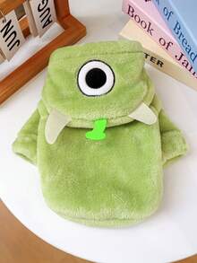 PETSIN 1 件通用柔软保暖怪物连帽运动衫服装，适合猫和狗