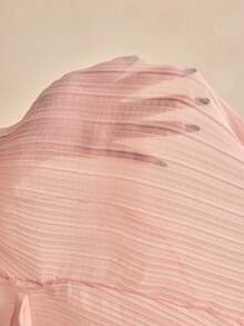 Charlaine Floral Lace Pleated Romantic French Elegant Charming Sexy Lace Spring Pink Women Pajama Jumpsuit