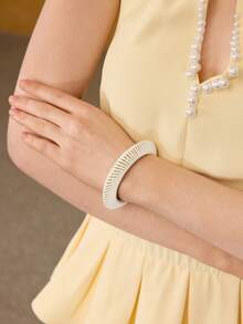 MOTF PREMIUM HANDMADE WHITE PU LEATHER CORD BRACELET - White - View 6