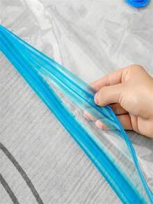 4 pièces Sac de rangement sous vide, sac économiseur d'espace convenant pour les vêtements, matelas, couvertures, couettes, oreillers, couettes, voyages et déménagements. Organisateur pour la chambre à coucher, le rangement à la maison, pour les t-shirts blancs pour femmes, les pantalons noirs pour femmes, les vêtements d'hiver pour dames, les robes, les vêtements d'hiver pour dames - Transparent - Voir 5