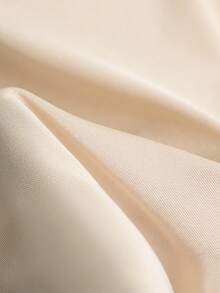 GlowEve Blusa blanca de verano elegante para oficina de mujer con cuello en V, plisada, manga corta, ajustada y corta, para uso diario, bodas, ir al trabajo, fiestas de graduación y citas - Albaricoque - Ver 5