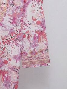 SHEIN 少女休闲圆领长袖连衣裙 - 彩色 - 查看 4