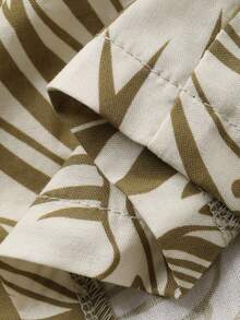 DAZY Beach Resort Style Botanical Print Romper Pajamas For Women - Green - View 9