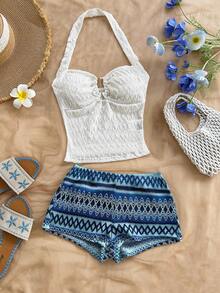 Blue and White