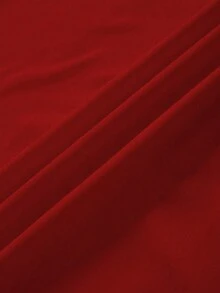 Glimmora Women's Casual Cross & Wing Print Round Neck T-Shirt, Summer - Red - View 4