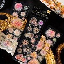 3张PET材质复古烟花贴纸，适用于剪贴簿、手账、工艺品装饰，也可用于学校用品和返校季。 - 彩色 - 查看 2