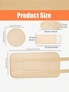 Set de 6 piezas de Paquete Mejorado de Aceite de Ricino, Apto para Rodillas, Cuello y Cintura, Reutilizable, Lavable a Máquina, a Prueba de Aceite - Albaricoque - Ver 3