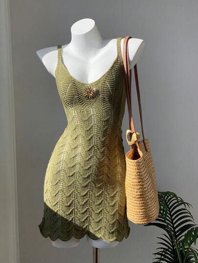 Comfortcana Women's Sexy Knitted Texture Bandeau Dress, Suitable For Evening Party, Date, Beach, Summer Vacation, Bohemian Style Holiday, Music Festival, Autumn/Winter