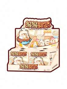 POKOJA LAND 1/6PCS 新款小熊甜点盲盒树脂工艺品桌面摆件可爱宠物收藏人偶，适用于家居办公室装饰，节日礼物收藏 - 彩色 - 查看 11