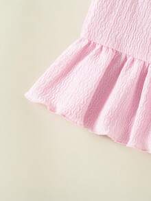 SHEIN 3件套女童夏季连衣裙，蝴蝶结吊带纯色条纹连衣裙套装，适合日常休闲穿着，女童专属连衣裙 - 彩色 - 查看 8