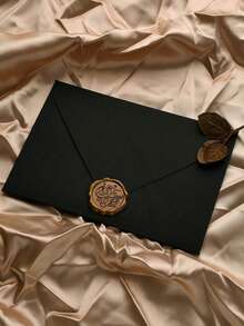 100PCS Black Envelopes DIY Handmade Gift Wrapping Bags Wedding Invitation Card Envelopes Cash Money Envelopes Stationery Back To School Supplies - Black - View 1