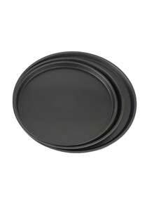 1pc/3pcs 10/11/12-Inch Black Carbon Steel Pizza Pan, Pizza Baking Tray, Non-Stick Pizza Mold, Suitable For Pizza, Cake, Bread, Roast, Round Baking Tray, Oven Tray, Pizza Plate, Pizza Mold, Baking Set - Multicolor a - View 4