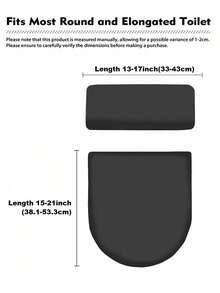 1 Set Solid Color Jacquard Knitted Toilet Seat Cover And Tank Cover, Stretch Toilet Seat Cover Set For Bathroom, Fits Small Size Toilet Tank And Lid, Home Decor - Dark Grey - View 2