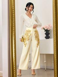 Modelyn 女裤 - 杏色 - 查看 6