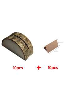 10 chiếc giá đỡ thẻ gỗ mộc mạc, giá đựng số bàn, giá đựng thiệp ghi nhớ cho tiệc cưới, Giáng sinh. - Nhiều màu - Xem 11