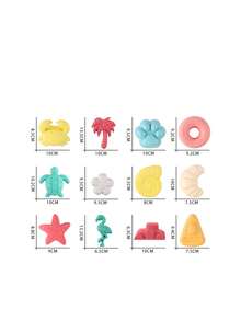 MINKOJA 6PCs Nordic Style Complete Beach Sand Toy Set With Ice Cream Molds - Multicolor - View 3