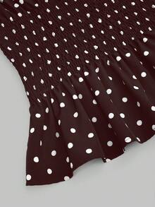 Áo camisole nữ cỡ lớn Sweetra kiểu dáng cổ điển thanh lịch Pháp màu đen trắng chấm bi, dây thắt nơ, ôm sát eo, vừa vặn, thoải mái và đa năng, phù hợp cho các lễ hội âm nhạc, kỳ nghỉ, đi chơi hàng ngày, tựu trường, lễ tốt nghiệp, giáo viên nữ, mùa xuân/hè, phong cách Y2K, thời trang đường phố, Halloween, Lễ Tạ ơn, Giáng sinh, tiệc năm mới. - Nhiều màu - Xem 5