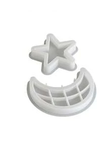 Suport de lumânare parfumată cu stea și lună, DIY, lipici, cristal, gips-rășină, suport de lumânare, decorare, silicon, matriță - alb - Vizualizare 4
