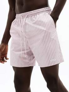 SUMWON Vertical Striped Beach Shorts With Elastic Waistband Side Pockets Summer Vacation Swim Trunks Casual Boardwear - Multicolor - View 1