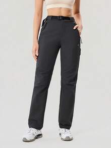 OutZeal Women Outdoor Pants Camping Hiking Water-Resistant Slim-Fit Adjustable Belt With Multi Pockets - Dark Grey - View 9