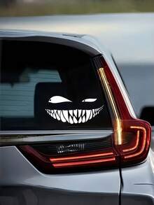 Zazumi Smiling Demon Gothic Vinyl Decal Waterproof Car Sticker For Window Bumper Laptop Motorcycle Helmet Spooky Decor Holiday Season Gift Ideas Must Haves - Multicolor - View 7