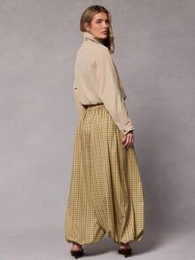 Hauture Spring Fashion New Plaid Loose Jogger Pants For Women - Multicolor - View 3