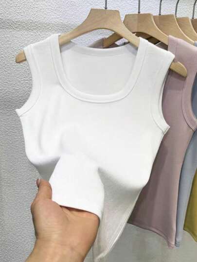 Resyla Women's Casual Solid Color Sleeveless Top, Versatile For Summer