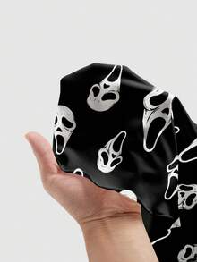 ROMWE Đầm ôm sát gợi cảm, dây mảnh, cỡ lớn, họa tiết ma quỷ, phong cách Gothic đen tối, quyến rũ. - màu đen - Xem 5