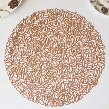 1-5 Piece Gold Hollow-Out Placemat And Table Runner Set, Washable, Easy To Clean, Wipe-Off, Non-Slip, Heat-Resistant, Placemats, Holiday Wedding Party Decorations - Multicolor - View 10