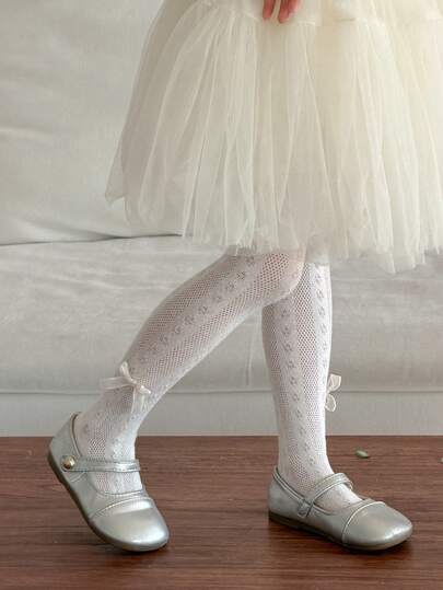 DAZY 可爱蝴蝶结装饰连裤袜，适合搭配裙子