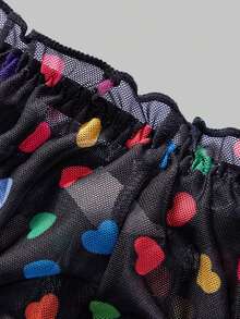 Men's Ruffled Heart Mesh Sexy Briefs - Multicolor - View 4