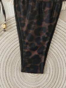 Swim Chiccia Women's Leopard Print Spaghetti Strap Halter Sexy Beach Bikini Swimwear, Summer - Multicolor - View 7