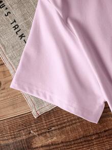 INAWLY Y2K Crop Top, Women Street Fashion, Portrait Graphic Tee - Pink - View 3