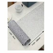 1-5 Piece Gold Hollow-Out Placemat And Table Runner Set, Washable, Easy To Clean, Wipe-Off, Non-Slip, Heat-Resistant, Placemats, Holiday Wedding Party Decorations - Multicolor - View 8
