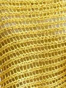 GlowEve 女士优雅纯色不对称下摆镂空针织罩衫，春夏款 - 黃色 - 查看 8