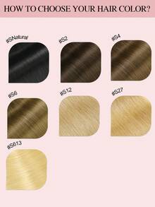 女士真发发片 适合稀疏头发的女士的真人发片 蕾丝发片 夹式接发 金色 金色 S613#