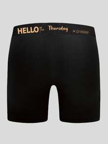 7pcs/Pack Men's Letter Printed Boxer Briefs - Multicolor - View 2